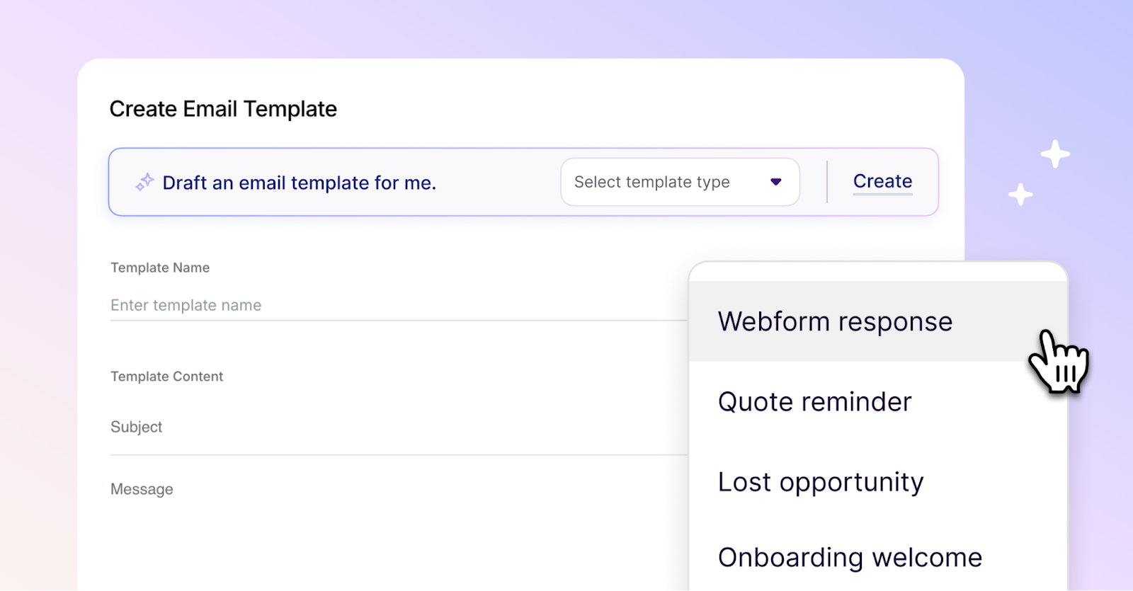 Copper AI Email templates